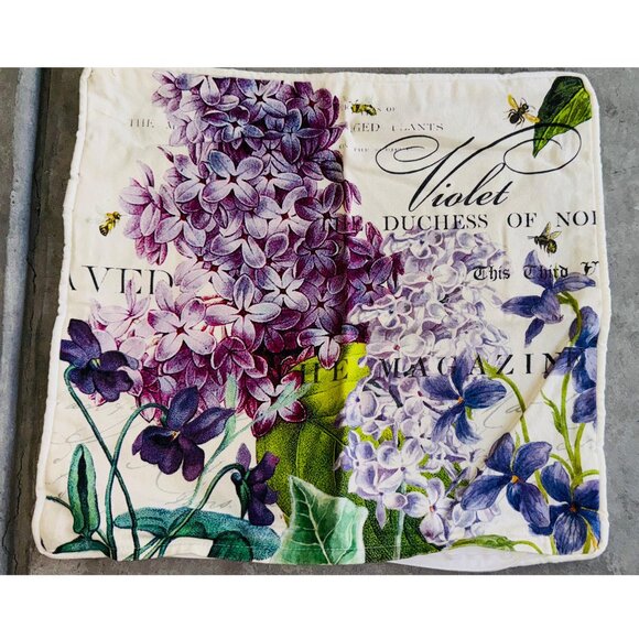 Michel Design Works Spring Square Pillow Covers, Cushion Cover for Car, Bed - Picture 3 of 4